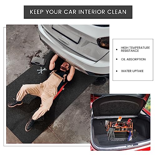 2 Pcs Oil Spill Mat Set (36"×60") - Complete Garage Floor Protection - Front & Rear Car Coverage - Reusable Washable Oil Drip Mats