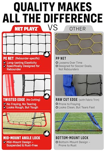 Soccer Rebounder Kickback Football Rebound Net (Adjustable Angle) Portable Easy Setup