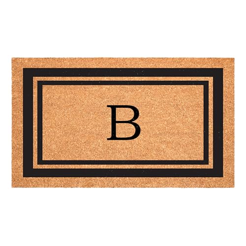 Calloway Mills 152962436B Black Border 24" x 36" Monogram Doormat, (Letter B) - color: Letter B, size: 2' x 3' (Rectangular)