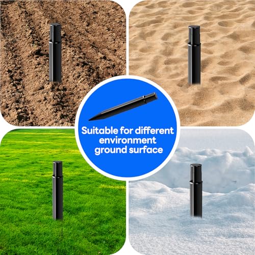 8 Pack Reinforced Ground Stakes, 0.83" x 8.27" Solar Lights Spikes, ABS Plastic Replacement Nails for Solar Pathway Lights Spot Lights Torch Lights Garden Lights - size: 0.83inch diameter