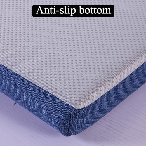 Custom Long Dining Bench Cushion for Indoor Furniture Non-Slip Rectangle Window Seat Cushions 60″x16″ Inch, Navy Blue - color: Navy Blue, size: 60″x16″
