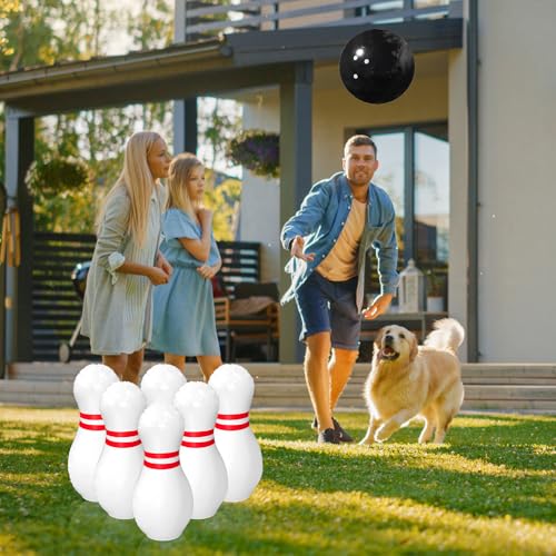 Giant Inflatable Bowling Set，One 15 Inches Ball with Six 23 Inches Pins