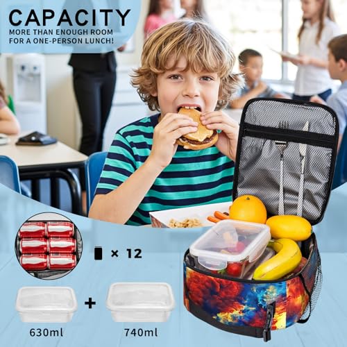 Cool Gamepad Lunch Box for Boys Video Game Lunch Bag for Kids Gamepad Insulated Lunch Bag Reusable Cool Game Lunch Box With Adjustable Shoulder Strap, Lunch Tote Bags For boys 8-12 teenager - color: game over