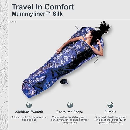 COCOON - Premium - Silk MummyLiner - color: Leaves - Small