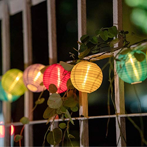 Vigdur Solar Lantern String Lights Waterproof Outdoor Indoor Decorative-String Lights Multicolor for Patio Garden Wedding Party Camping Bedroom Decor - color: Solar Colorful Lantern