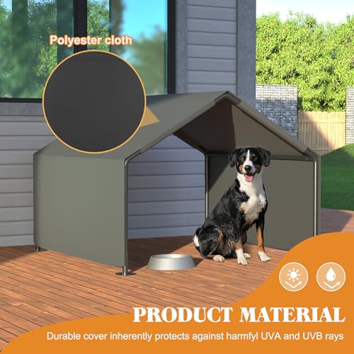 ZeHuoGe Dog Shade Shelter, Portable Pet Tent, Dog House for Shade Protection, Outdoor, Garden, Patio, Backyard (Gray)