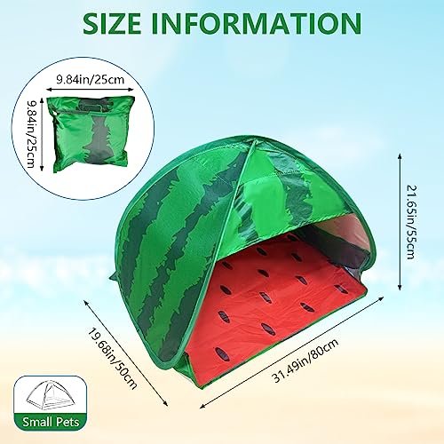 Dog Beach Tent Sun Shelter, 1 Pack Watermelon Portable Automatic Pop-up Sun Shelter Tent Instant Sun Shade Canopy for Puppy Small Pets, L - color: Watermelon, size: Large