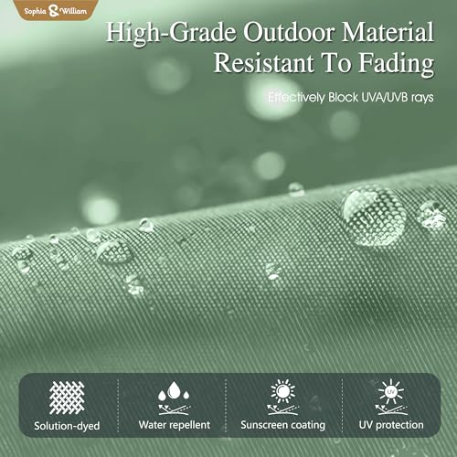 Sophia & William 15 ft Extra Large Patio Umbrella with Base Included, Rectangular Outdoor Umbrella Heavy Duty, Market Umbrella Double-sided Fade Resistant for Pool Garden Backyard, Mint - color: Mint