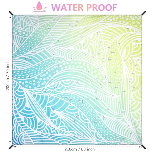 AISPARKY Beach Blanket Waterproof Sandproof Quick Drying Beach Mat Extra Large Outdoor Picnic Blanket for Travel Camping Hiking - color: Sbw-jb-flv, size: 79" X 83"