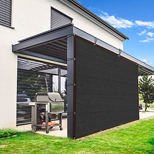Shade Cloth for Plants Greenhouse, 80-90% Sunblock for Outdoor Garden Pergola Patio Lawn Sun Shade Cloths for Kennel Chicken Coop Easier to Hang Net Cover - size: 5'x10'