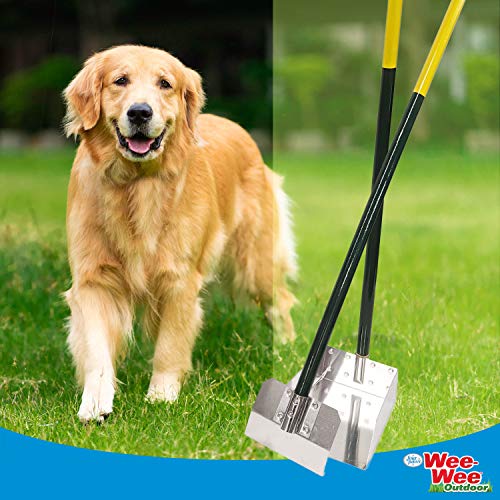 Four Paws Stainless Steel Long-Handled Dog Pooper Scooper Spade & Pan 2 Piece Set, Pet Waste Pickup Tool, 38" x 7" - size: Small, 7" x 7" x 38", style: Spade & Pan Set