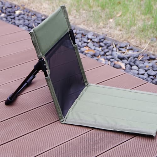 Breathable Mesh Back Folding backrest,Ultralight Aluminum Alloy Camp Seat with Ventilated Backrest, Portable Outdoor Chair for Beach, Park,Lawn,Hiking and Travel