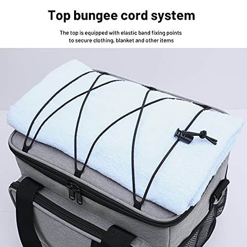 MIER Mens Lunchbox for Work Insulated 24 Cans/15L Large Lunch Bags Leakproof Adult Women Lunch Box Coolers for Travel Beach Picnic Office, Gray - color: Light Gray