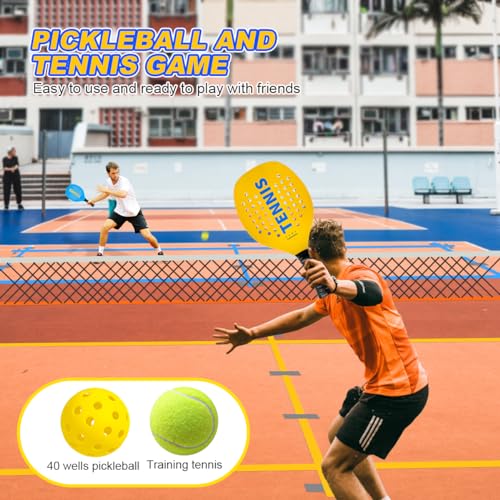 Pandahero Tennis Racket Set for Outdoor Play, 4 Paddles, 8 Balls, Beach & Lawn Game, Adults Family Fun