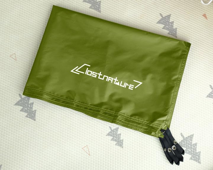 Clostnature Tent Footprint - Waterproof Camping Tarp, Heavy Duty Tent Floor Saver, Ultralight Ground Sheet Mat for Hiking, Backpacking, Hammock, Beach - Storage Bag Included - color: Green, size: 87'' x 32''