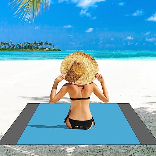 Waterproof Camping Tarp Lightweight Multifunctional Tent Footprint for Camping, Hiking Backpacking, Compact Tent Tarp Ground Sheet Mat for Ground or Under Tent（78.7" x 82.7" | Blue） - color: 78.7" X 82.7" | Blue