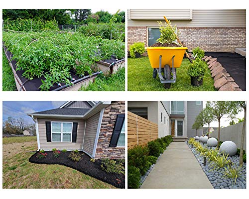 UWIOFF Weed Barrier Landscape Fabric, 4ft x 20ft Durable & Heavy-Duty Garden Landscaping Fabric, Premium UV Resistant Weed Block Gardening Mat, Weed Control Ground Cover for Outdoor Gardens - size: 4ft X 20ft