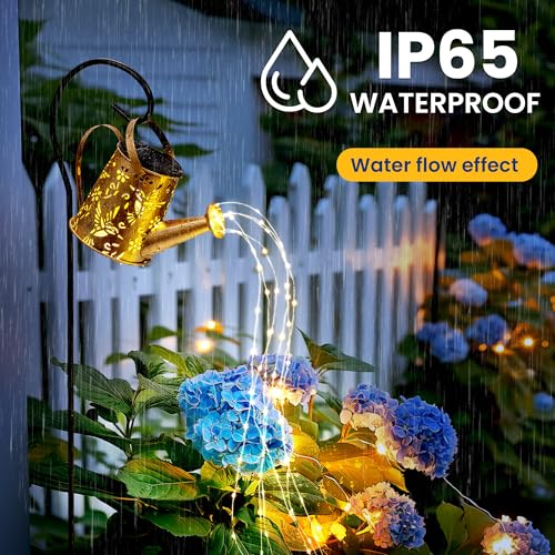 Solar Watering Can Lights, Waterproof Garden Solar Outdoor Decorative Lights, Metal Hanging Lights for Patio Yard Backyard, Gardening Birthday Gifts for Mom Grandma Women - size: Standard - 1 Pack