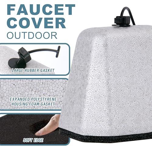 Outdoor Faucet Covers for Winter Freeze Protection, Foam Spigot Covers Winter Insulated for Outside,Hose Bib Cover for Winter (4 Pack) - color: 4pcs