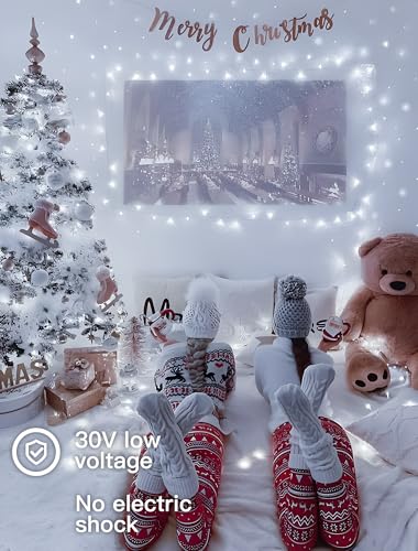 String Lights Indoor Bedroom, 33FT 100 LED Fairy String Lights Outdoor Waterproof, 8 Modes Memory Twinkle Christmas Light Plug in for Classroom Dorm Patio Tree Garden Decor (Cool White) - color: Cool White, size: 100LED