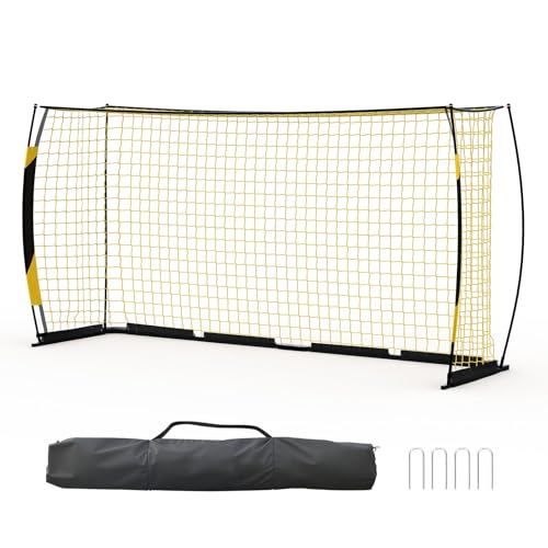 Portable Soccer Goal, Foldable Pop-Up Backyard Soccer Net with Frame and Carry Bag, Football Training Equipment Practice Training Goals for Kids & Adults, Easy Setup - size: 12x6FT