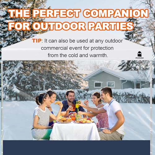 Clear Sidewall, Transparent Canopy Walls, Canopy Side Wall for 10x10 Pop Up Canopy - Straight Leg, Outdoor Instant Canopies Sidewall,1 Pack (Navy) - color: Navy