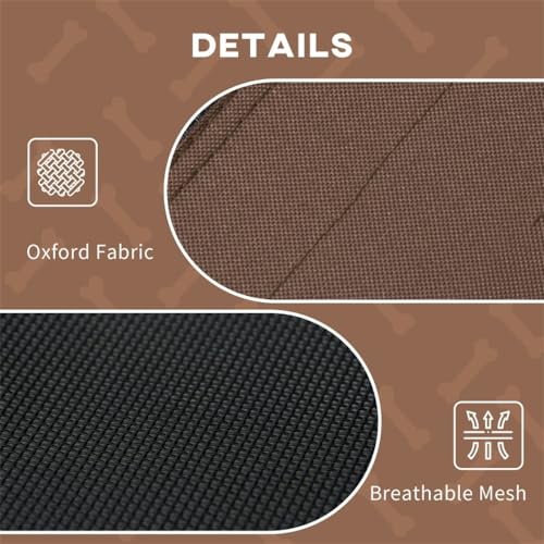 Pet Products Original Pet Cot Tent, Portable Dog House, Dog Shade & Weather Shelter, Elevated Cot Dog Bed, Brown, Large 36.25 X 30 X 35.5 Inches