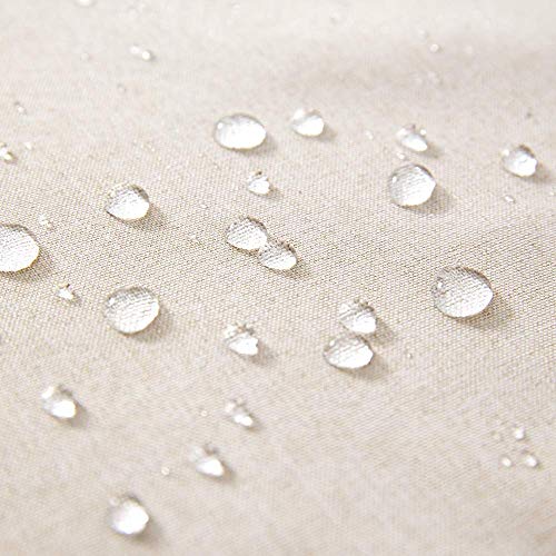MIULEE Pack of 2 Decorative Outdoor Solid Waterproof Throw Pillow Covers Faux Linen Garden Farmhouse Cushion Cases for Patio Tent Balcony Couch Sofa 16x16 Inch Beige - color: Beige, size: 16" x 16" (Pack of 2)