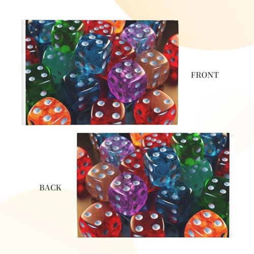 Games Dice Set Flag 4 X 6 Ft Double Sided Vertical Garden Flag Seasonal Holiday Banner With Brass Grommets Photo Backdrop Yard Flag For Outdoor Indoor Home Decor