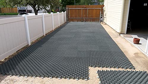 Standartpark Vodaland Permeable Pavers - EasyPave Grass & Gravel Driveway Grid - Load Class A-D, 100% Recycled Plastic Pavers, 2" Depth, 35 Sq Ft/ 14 Units, Gray - size: 35 SQ FT