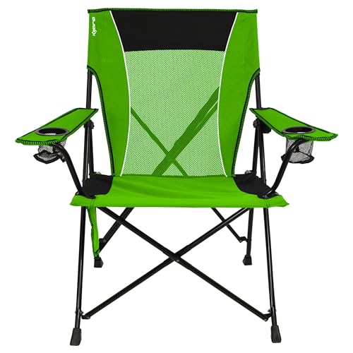 Kijaro Dual Lock Portable Camping Chairs - Enjoy the Outdoors with a Versatile Folding Chair, Sports Chair, Outdoor Chair & Lawn Chair - Dual Lock Feature Locks Position – Ireland Green - color: white
