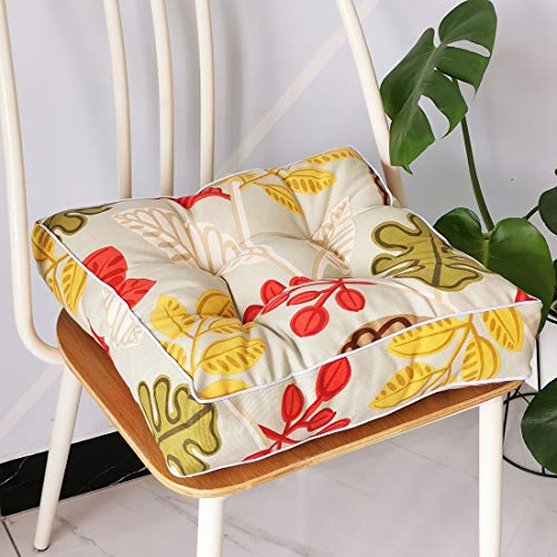 vctops 1PC Indoor Outdoor Bohemian Square Chair Cushion Seat Pad Floor Cushion Pillow (Flower Grass 1, 18"X18") - color: Flower Grass 1, style: 18Inchx18Inch/45x45cm