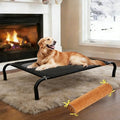 XCL Elevated Dog Bed for Large Dogs, Cooling Raised Dog Bed, Outdoor and Indoor Breathable Mesh Non-Slip Frame Pet Beds, Easy Clean, Installation, Equipped with Pet Cushion, 40In - size: X-Large