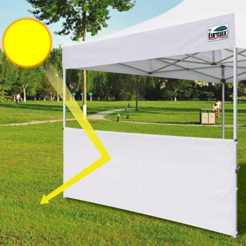 Eurmax USA Instant SunWall for 10x10 Pop up Canopy, Canopy Half Walls, Outdoor Instant Canopies,Canopy Tent Sidewalls,1 Pack Half Sidewall Only（Black） - color: black, size: 10x3ft