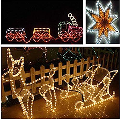 200ft LED Rope Lights Outdoor, 1440 LED Flexible Tube Lights with 8 Modes, Waterproof LED Rope Lighting for Outside, Garden, Patio, Bedroom, Party, Pool, Fences, Indoor Outdoor Decoration (Warm White) - color: Warm White, size: 200ft