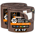 Xpose Safety 8' x 10' Ultra Heavy Duty Tarp (2-Pack) - 20 Mil Waterproof Tarps for Camping, Outdoor Adventures & Tent Cover, UV Protection, Reinforced Corners, All-Weather Durability - size: 8' x 10' (2 Pack)