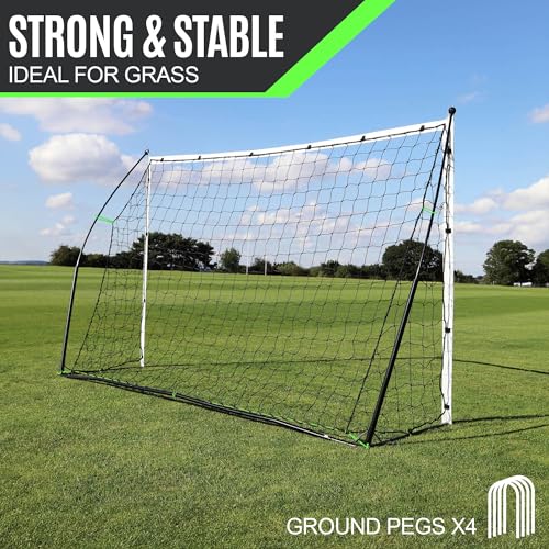 QUICKPLAY Kickster Soccer Goal Range – Ultra Portable | Quick and Easy Set Up | Includes Net and Carry Bag | Available in 7 Sizes | Backyard Soccer Net for Kids & Adults [Single Goal] - style: 6 x 4'