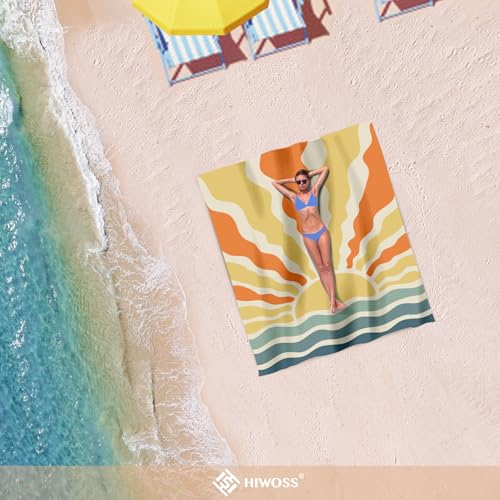 Beach Blanket Waterproof Sandproof Oversized 95”x 80”,Sand Free Beach Mat with Corner Pockets,Portable Mesh Bag for Beach Festival,Picnic,Travel and Outdoor Camping (Sunriseatsea) - color: Sunriseatsea