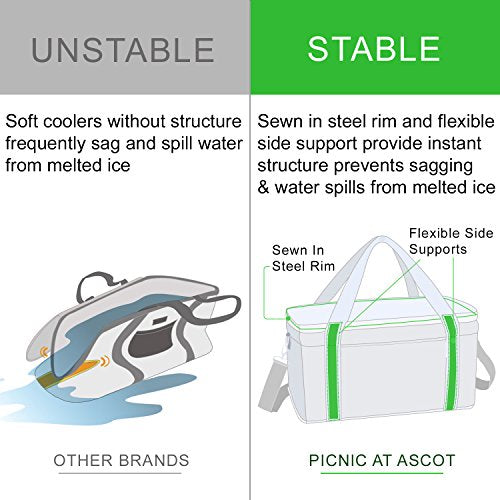 Picnic at Ascot Personalized Monogrammed 64 Can Capacity Semi Rigid Collapsible Leakproof Cooler- Designed & Quality Approved in The US - style: Letter - D