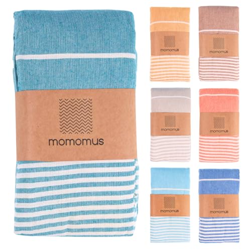 Extra Large Turkish Beach Towel Style – 100% Cotton, Sand-Free Comfort | Oversized Beach Towel – Sandproof Beach Blanket – Big Beach Mat - Outdoor Picnic Blanket (Sea Green, 83x94 in) - color: Sea Green