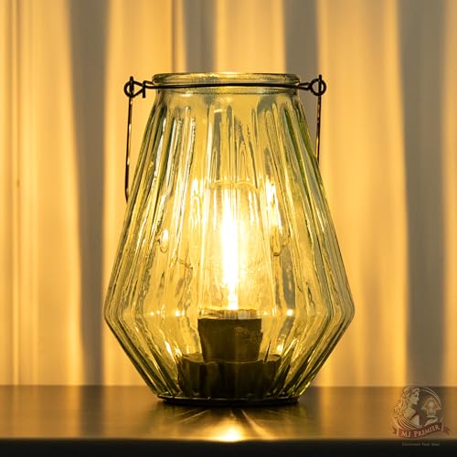 Battery Operated Lamp Hanging,Cordless LED Table Lamp with Timer, Decorative Lantern Lights Outdoor Indoor Decor for Patio/Home/Hallway/Deck/Spareroom/Bedroom/Tabletop/Fireplace/Vintage Style (LGreen) - color: Light Green
