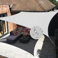 Windscreen4less 5'x6' Waterproof Sun Shade Sail Rectangle Shade Canopy Cover UV Block for Backyard Patio Deck Balcony Pergola Garden (Light Gray) - color: Light Gray, size: 5' x 6'