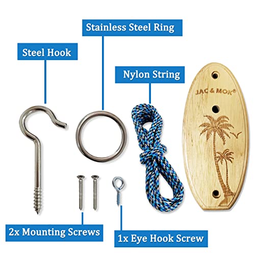 Deluxe Hook and Ring Toss Game, Outdoor Indoor Toss Game Set, Throwing Toys for Family, Party Games - style: Coconut Tree S