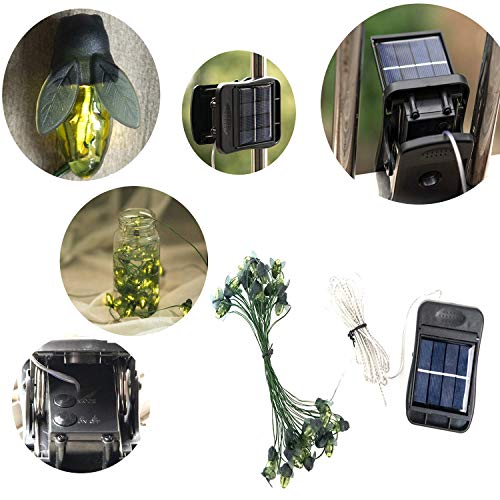 ANGMLN Solar Firefly Lights, 30 LED Solar Fireflies Fairy String Lights Outdoor Decor 19.6FT Solar Powered String Lights Waterproof for Garden Patio Home Wedding Party Spring - style: Solar Fireflies String Lights