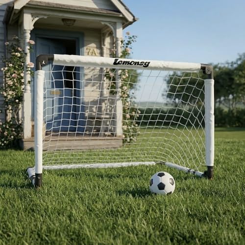 Small Soccer Goals for Kids, Foldable Mini Soccer Goal Set with Portable Soccer Net for Kids, Kid Soccer Goal for Indoor Outdoor Backyard Play, Soccer Toy Gift for Children - size: Elite White: 35.43×23.62×23.62 inch in goal+ball