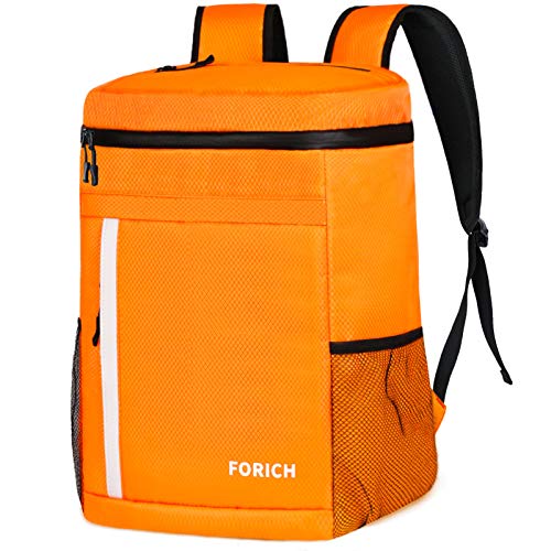 FORICH Soft Cooler Backpack Insulated Waterproof Backpack Cooler Bag Leak Proof Portable Small Cooler Backpacks to Work Lunch Travel Beach Camping Hiking Picnic Fishing Beer for Men Women - color: Y - Orange
