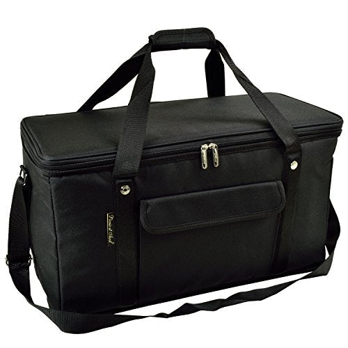 Picnic at Ascot 64 Can Capacity Heavy Duty Collapsible Leakproof Cooler- Designed & Quality Approved in the USA - color: Black