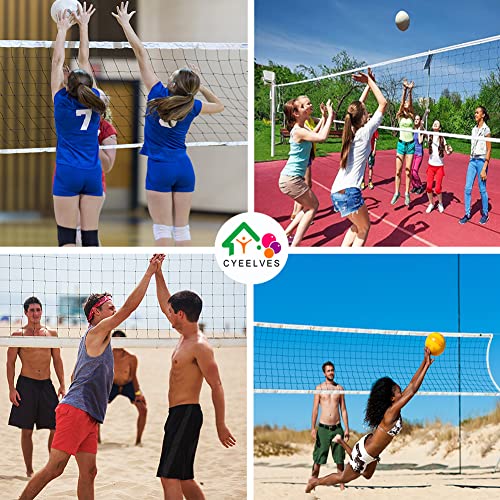 Volleyball Net Portable, Heavy Duty Volleyball Nets for Backyard, Professional Volleyball Net Replacement Net, Volleyball Replacement Net for Outdoor Grassland Stadium Pool Schoolyard Beach, 32X3FT