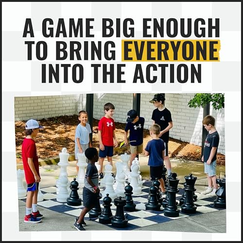 MegaChess Giant Chess Set Game with 25" Tall King - A Large Chess Set Yard Game for Families Looking for Outdoor Jumbo Games - 32 Large Pieces Made from Durable HDPE (Board Not Included)