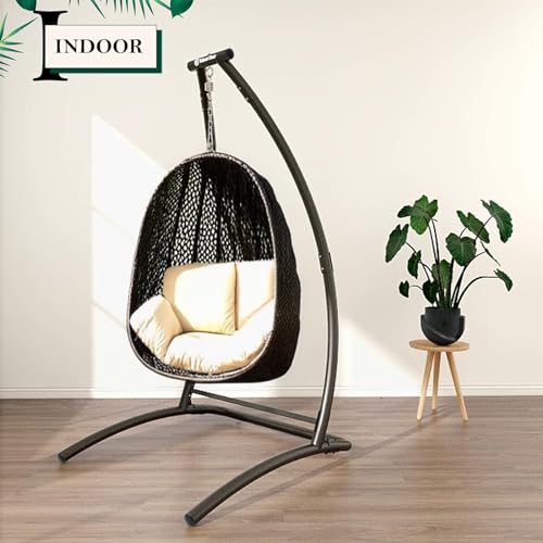 G TALECO GEAR C-Type Hanging Hammock Chair Stand, Heavy Steel Swing Hammock Chair Stand, Suitable for Indoor and Outdoor Swing Frame（Seat not Include）